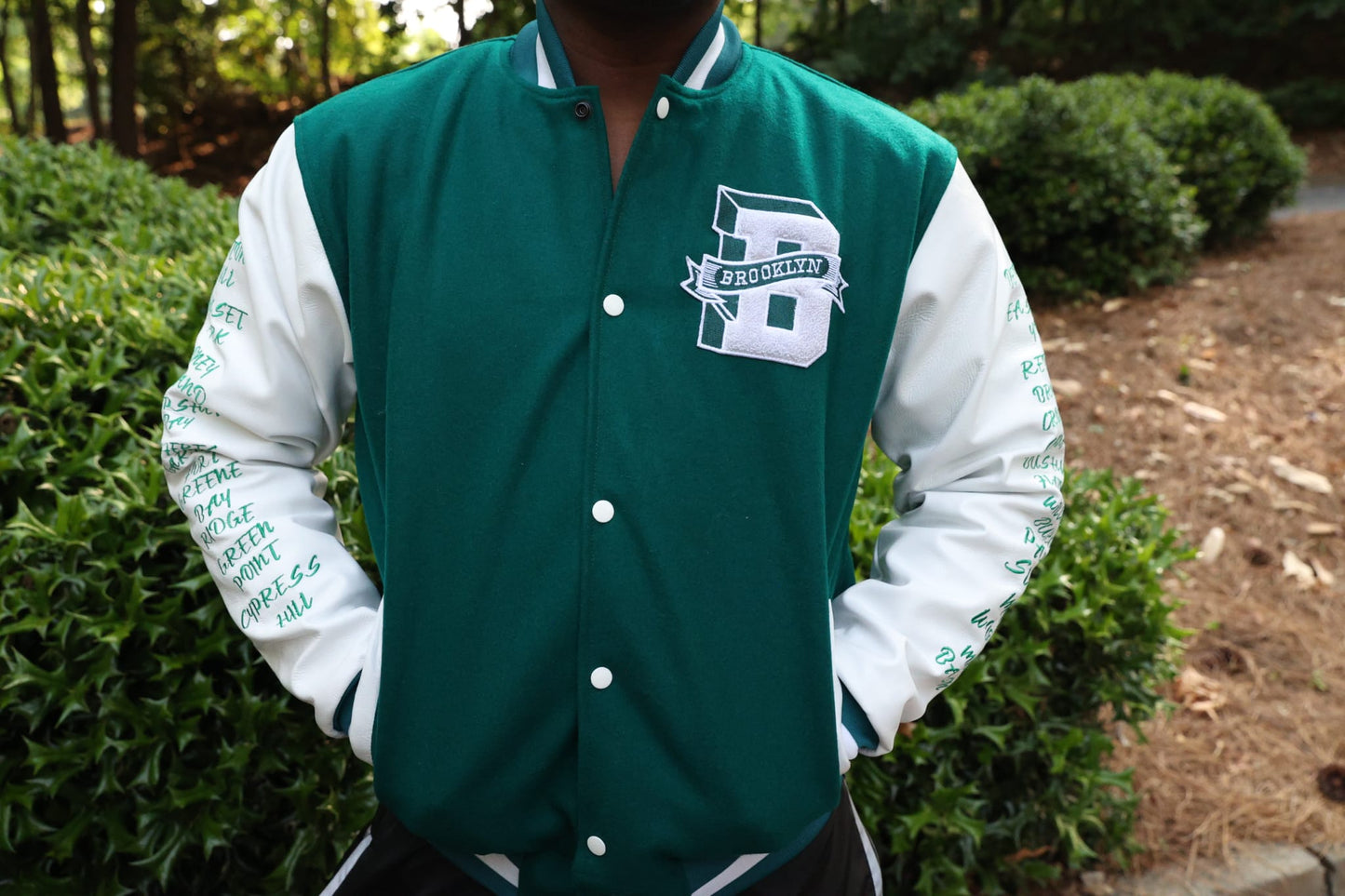 Big Brooklyn Pine Green Varsity Jacket (PRE ORDER)
